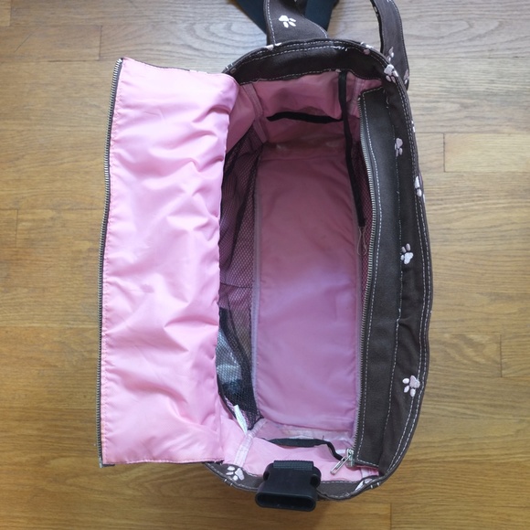 Brody Bags Brown & Pink Small Pet Carrier Bag - Picture 6 of 7